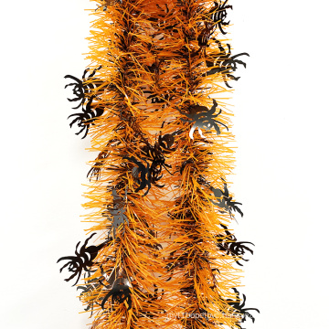 outdoor tinsel garland Halloween decorations customized with spiders ornament